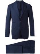 Tagliatore Skinny Fit Suit, Men's, Size: 54, Blue, Virgin Wool/mohair/silk/cupro