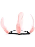 Prada Feather Embellished Hairband - Black
