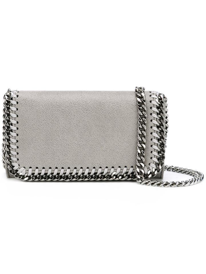 Stella Mccartney - Mini Falabella Crossbody Bag - Women - Polyester - One Size, Grey, Polyester