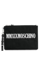 Moschino Mmxix Logo Clutch Bag - Black