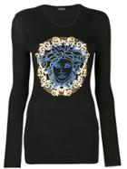 Versace Medusa Embroidered Jumper - Black