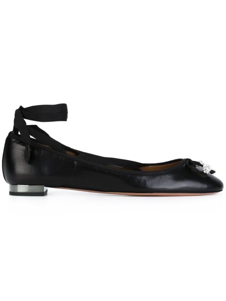 Aquazzura Ankle Strap Ballerinas