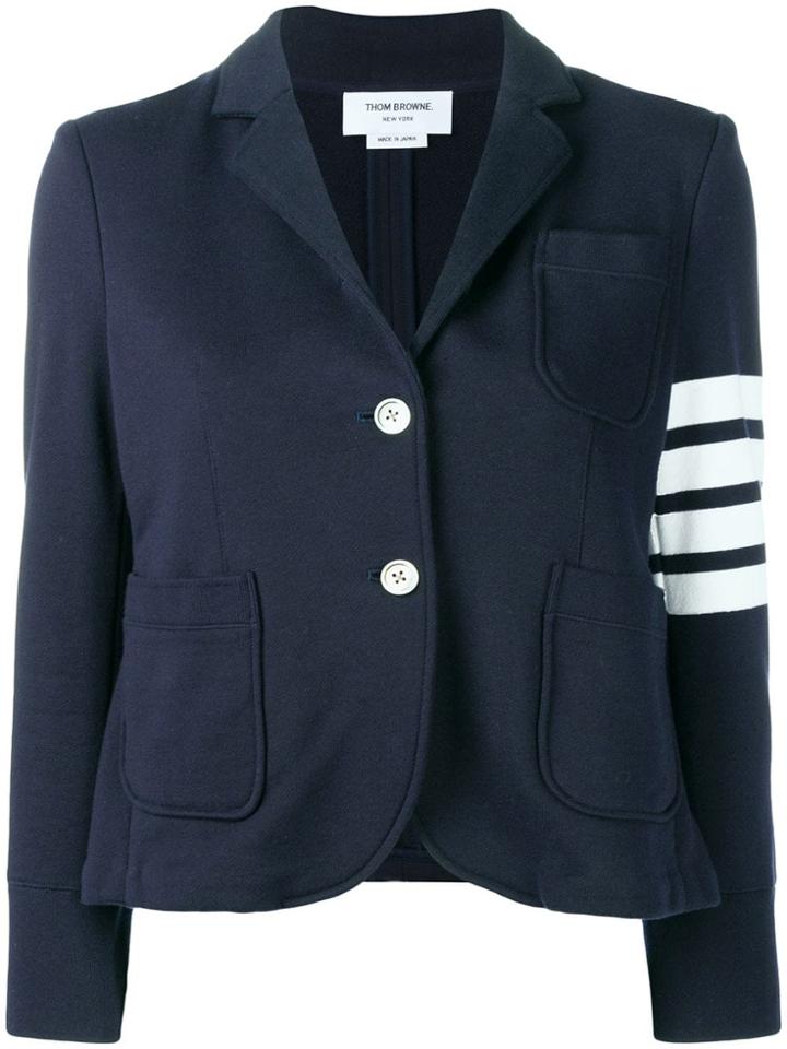 Thom Browne 4-bar Navy Loop Back Sport Coat - Blue