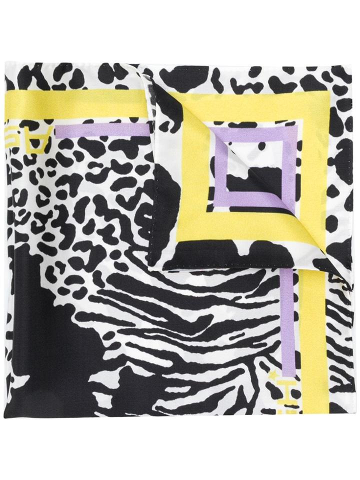 Ash Animal Print Scarf - Black