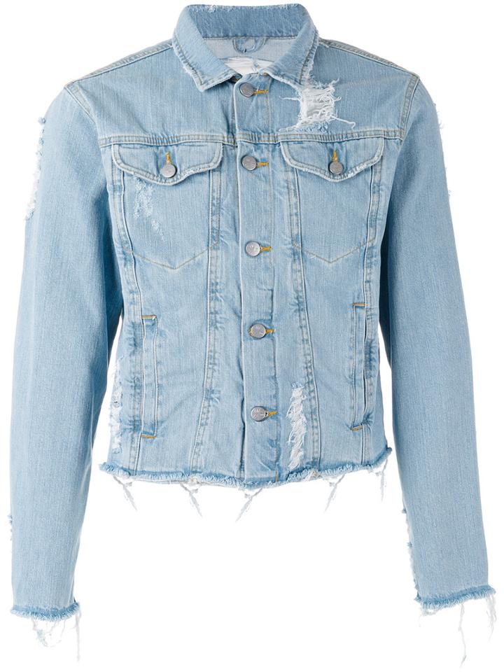 Misbhv 'desiress' Distressed Denim Jacket, Men's, Size: Xs, Blue, Cotton