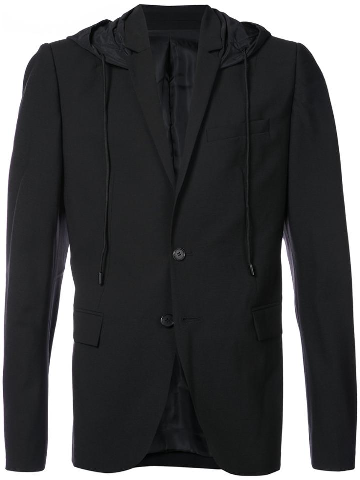 Juun.j Hooded Blazer - Black