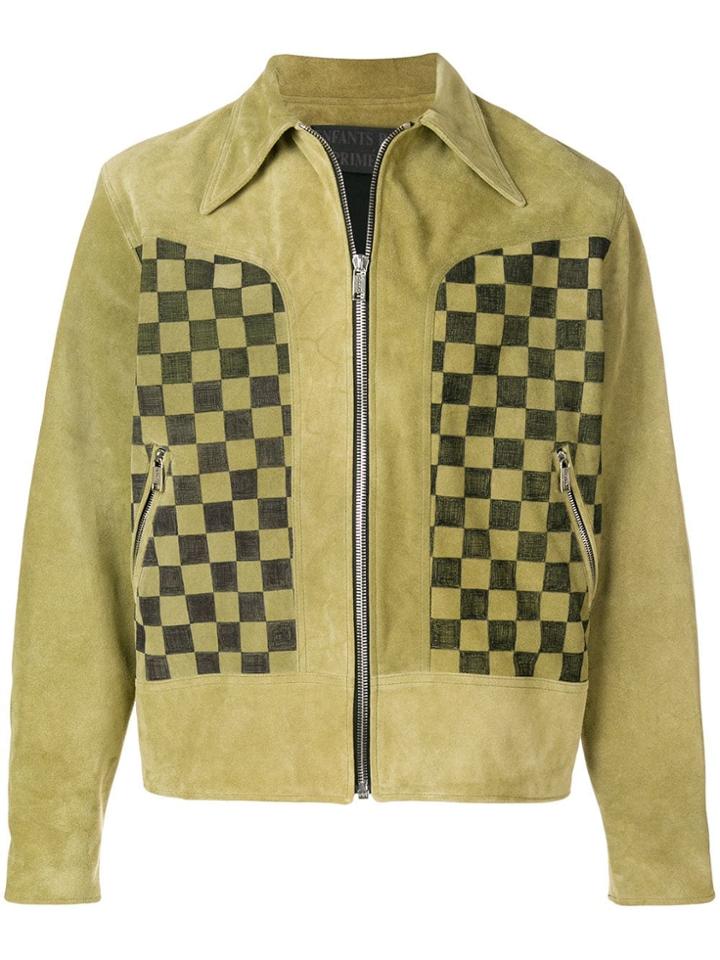Enfants Riches Déprimés Television Checker Jacket - Green