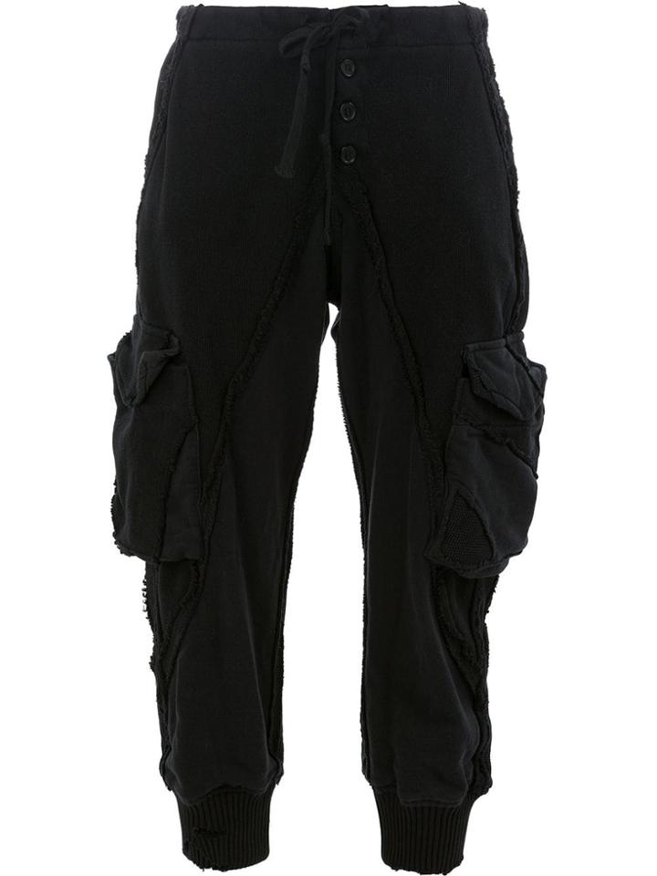 Greg Lauren Black Knit/fleece Lounge Pant
