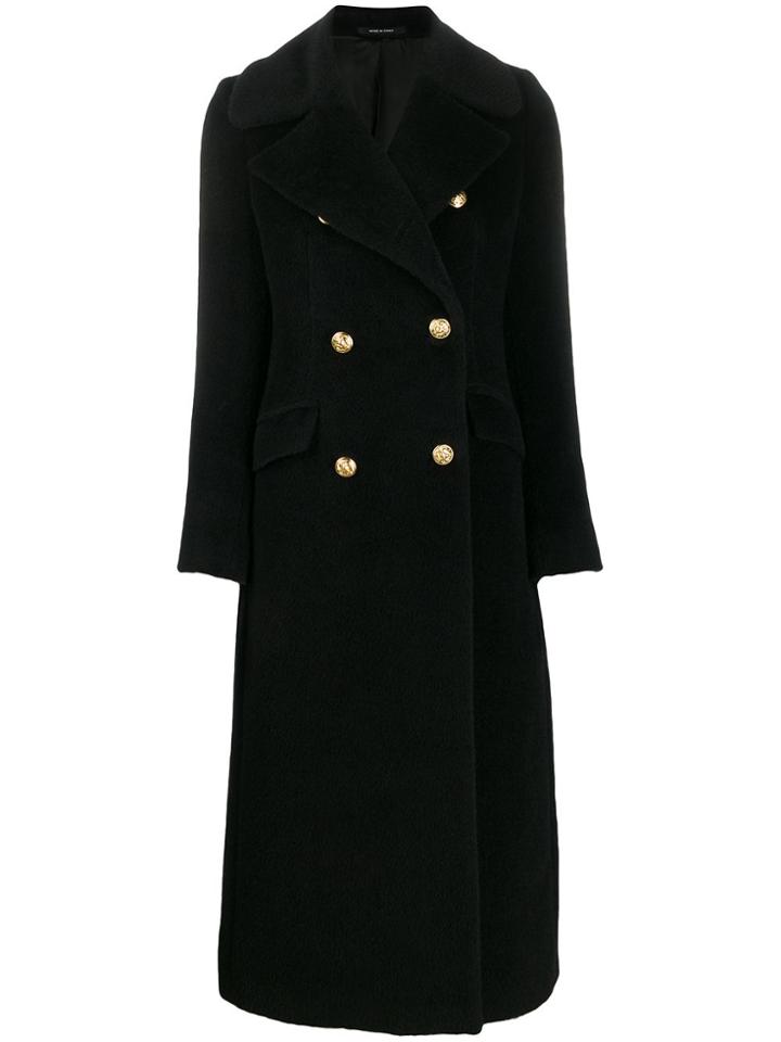 Tagliatore Britta Button Detail Coat - Black