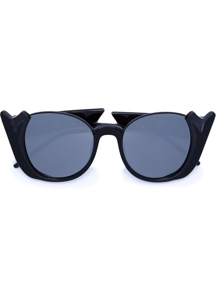 Linda Farrow Smoked Mirror Sunglasses, Women's, Black, Acetate