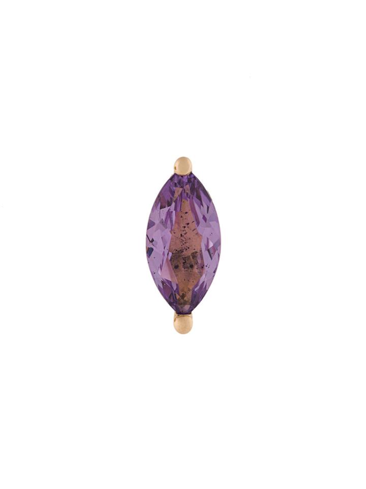 Delfina Delettrez 18kt Gold Dots Solitaire Amethyst Earring - Blue
