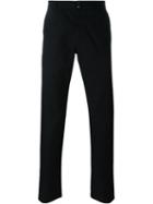 Maison Margiela Slim Tailored Trousers, Men's, Size: 52, Blue, Cotton/linen/flax