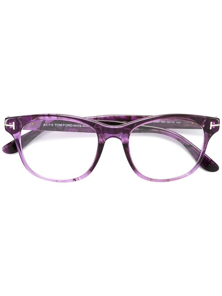 Tom Ford Eyewear Soft Square Glasses, Pink/purple, Acetate/metal (other)