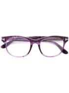 Tom Ford Eyewear Soft Square Glasses, Pink/purple, Acetate/metal (other)