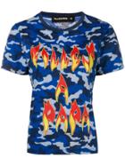 Filles A Papa Camouflage T-shirt - Blue