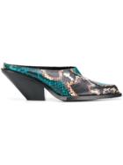 Just Cavalli Snakeskin-effect Mules - Black