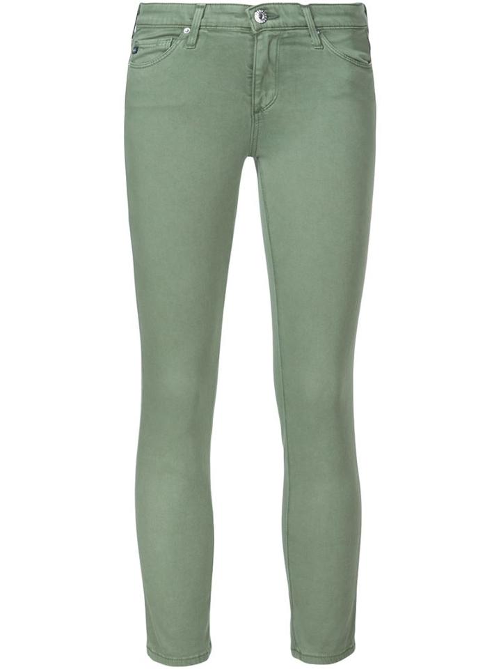 Ag Jeans Prima Cropped Jeans, Women's, Size: 25, Green, Cotton/modal/polyester
