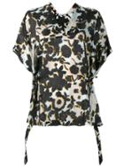 Floral-print Top - Women - Silk - 34, Black, Silk, Christian Wijnants