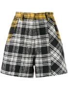 8pm Fitted Check-print Shorts - Yellow