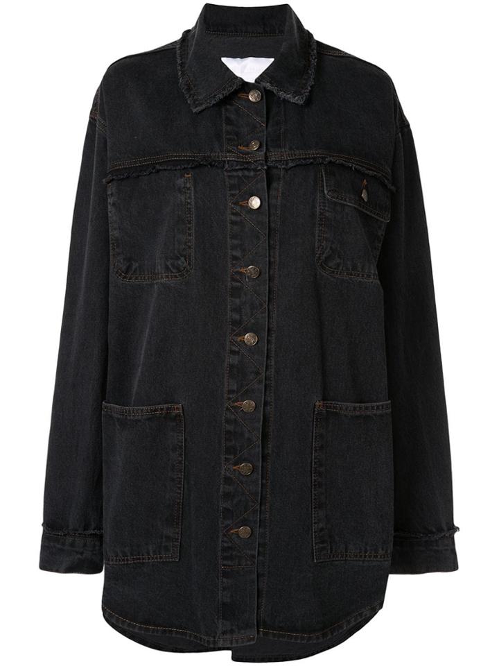 Tamuna Ingorokva Greena Oversized Denim-shirt - Black
