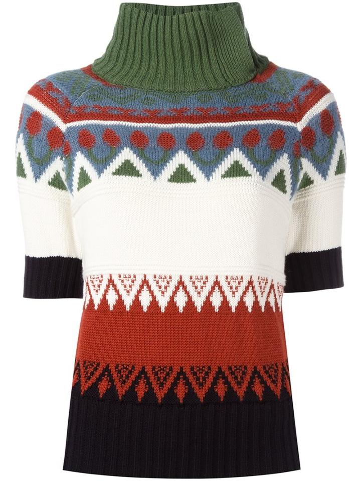 I'm Isola Marras Shortsleeved Jumper, Women's, Size: Small, Green, Acrylic/nylon/polyester/virgin Wool
