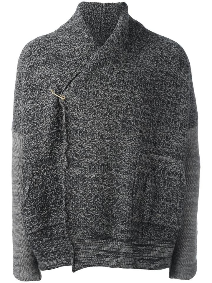 Daniel Andresen 'knautia' Cardigan, Men's, Size: Large, Grey, Linen/flax/virgin Wool