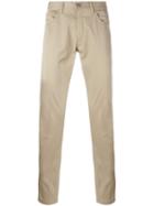 Armani Jeans Slim Fit Trousers, Men's, Size: 38, Nude/neutrals, Cotton/spandex/elastane