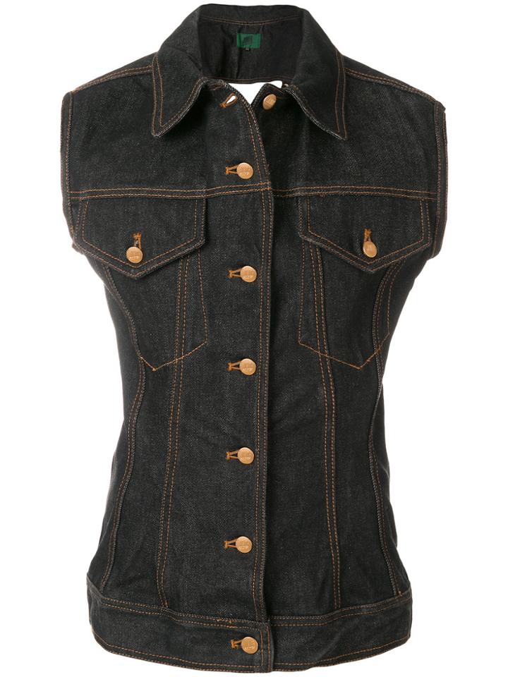 Jean Paul Gaultier Vintage Denim Waistcoat - Black