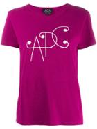 A.p.c. Logo Print T-shirt - Pink