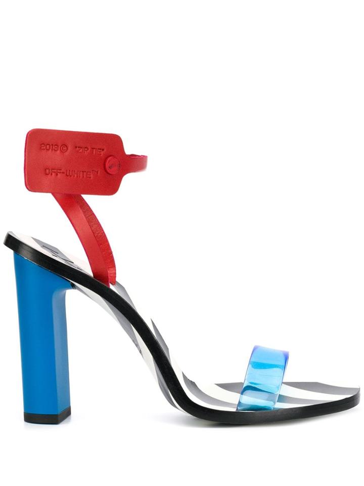 Off-white Block Heel Sandals - Blue
