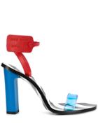 Off-white Block Heel Sandals - Blue