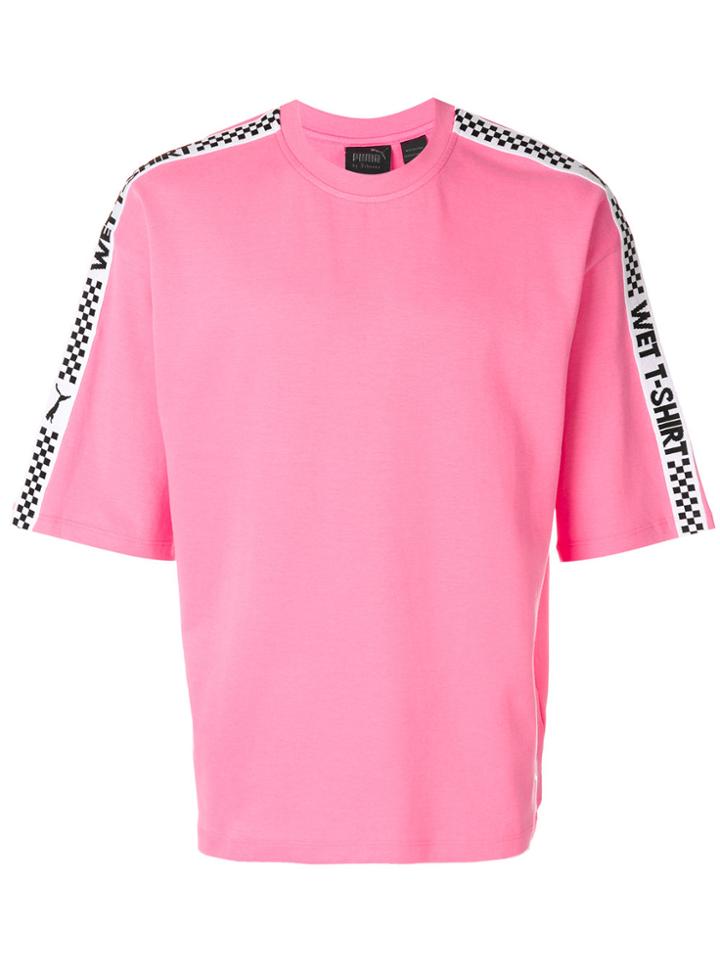 Puma Side Stripe Oversized T-shirt - Pink & Purple