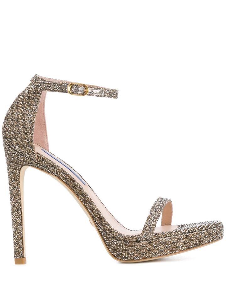 Stuart Weitzman Stiletto Sandals - Gold