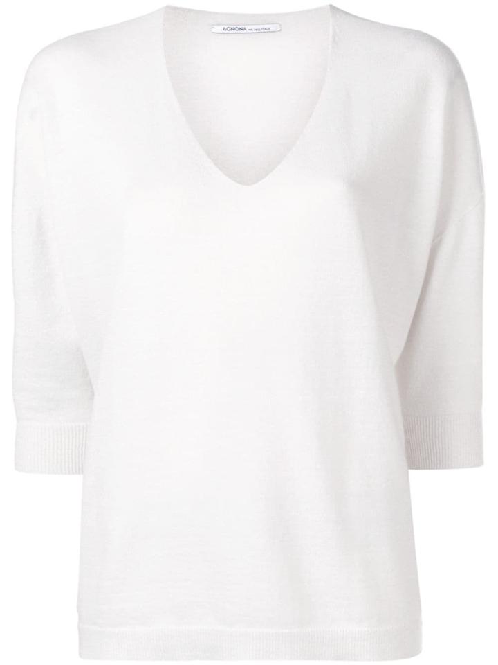 Agnona Draped Flared Sweater - Grey