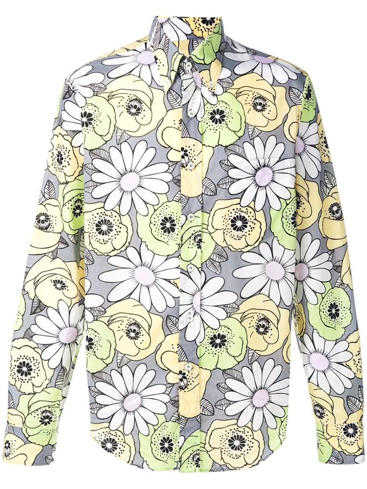 Prada Floral Print Shirt - Grey