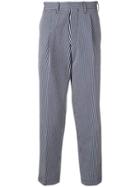 The Gigi Striped Pattern Chinos - Blue