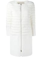 Herno - Zipped Padded Parka Coat - Women - Cotton/polyamide/polyester/polyurethane - 40, White, Cotton/polyamide/polyester/polyurethane