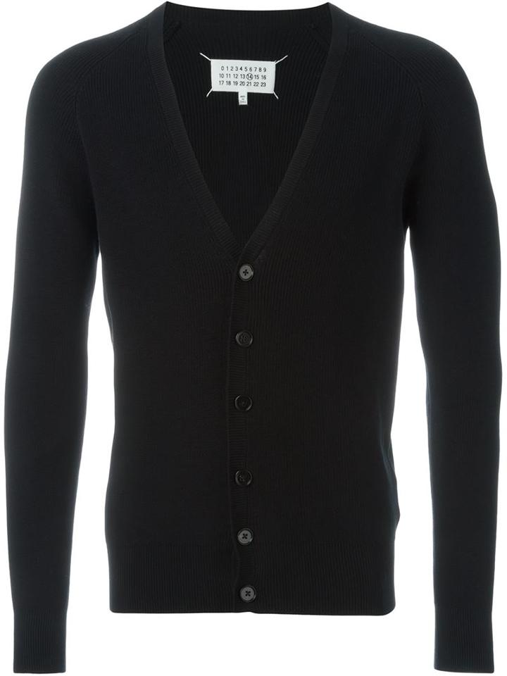 Maison Margiela Classic Cardigan, Men's, Size: L, Black, Cotton