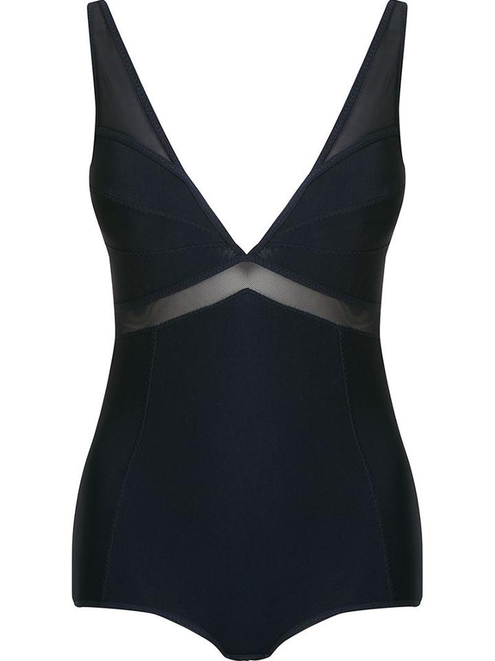 Giuliana Romanno Sheer Panels Body, Women's, Size: Medium, Blue, Polyamide/spandex/elastane