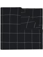 Umd Cashmere 'grid' Knit Scarf - Black