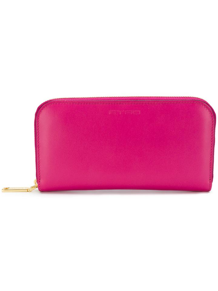 Etro Zip-around Purse - Pink & Purple