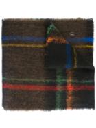 Dondup Plaid Wide Scarf, Men's, Grey, Acrylic/polyamide/wool