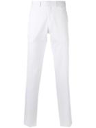 Z Zegna - Slim Fit Trousers - Men - Cotton/spandex/elastane - 44, White, Cotton/spandex/elastane
