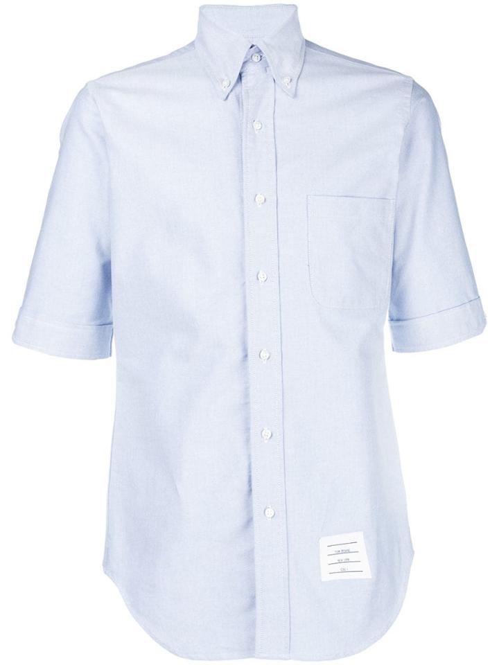 Thom Browne Grosgrain Placket Oxford Shirt - Blue