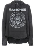 R13 Ramones Printed Hoodie - Black