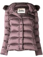 Herno Fur Hood Puffer Jacket - Pink & Purple