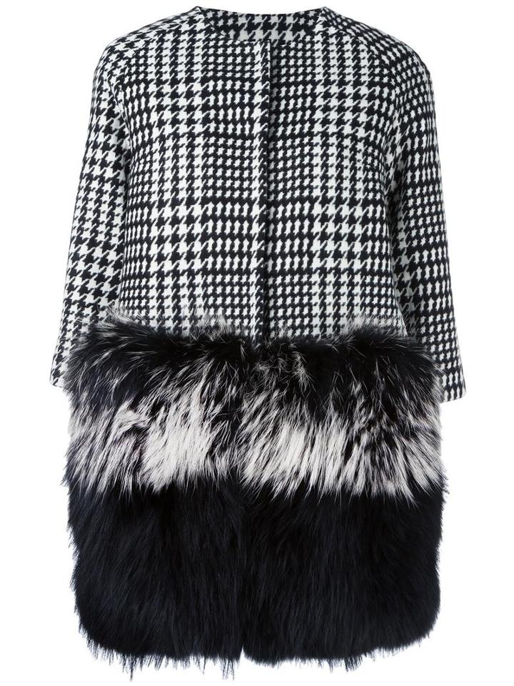 Ava Adore 'peony' Coat, Women's, Size: 44, Black, Acrylic/polyester/raccoon Dog