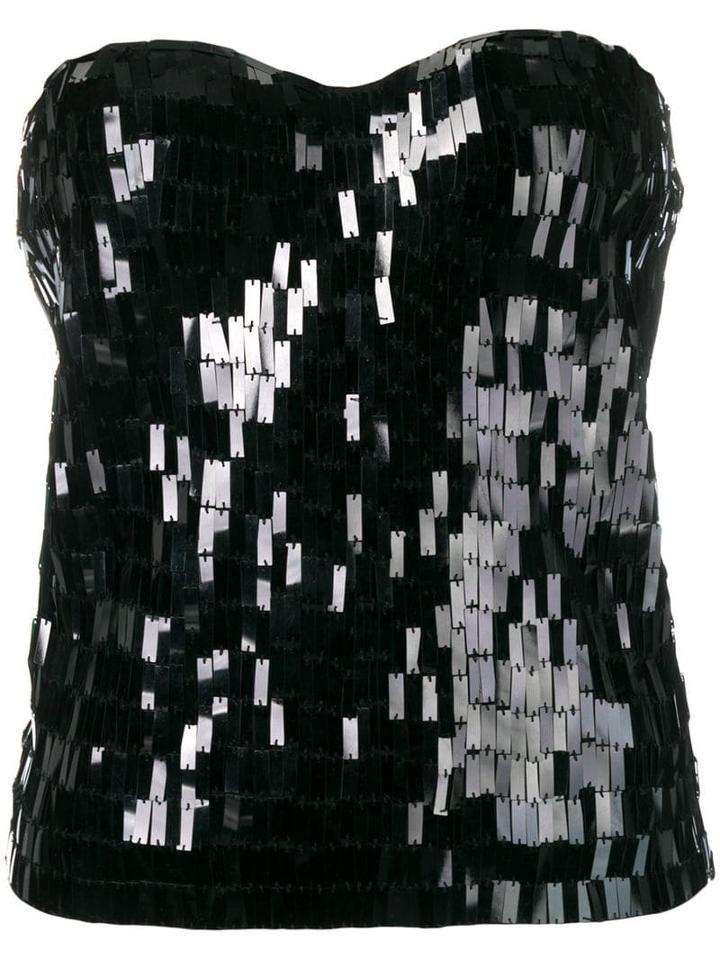 Giorgio Armani Pre-owned Rectangle Sequin Top - Black