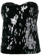 Giorgio Armani Pre-owned Rectangle Sequin Top - Black