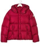 Moncler Kids Teen A Logo Patch Padded Coat - Red